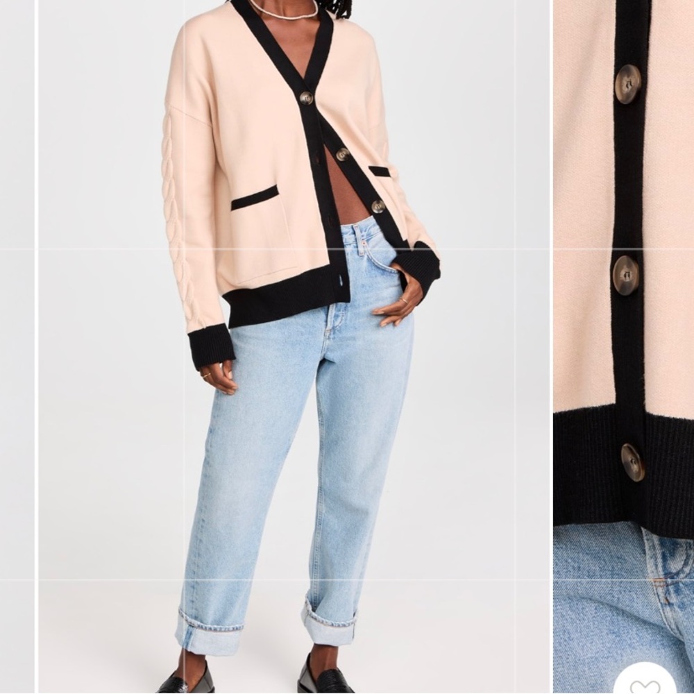 Monrow Soft Knit Cardigan in size Small